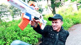 Superhero action S.W.A.T & Marine Corps Nerf guns Kidnapper Sentry Rescue Aurora Nerf war 2