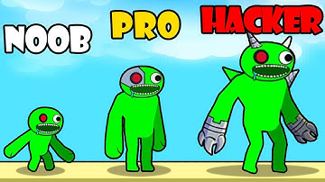 NOOB vs PRO vs HACKER - Merge Master: Monster Garten Game