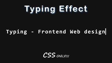 Эффект Печатания Текста CSS | Эффект Печатающей Машинки CSS