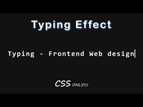 CSS Typing Effect