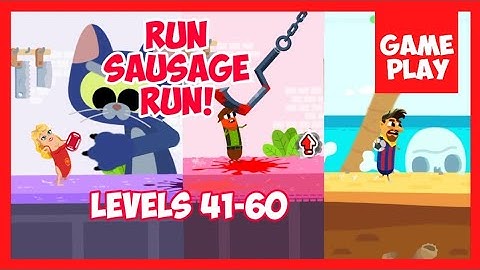 Run sausage run! Levels 41-60 | Game walkthrough, Game play part 3