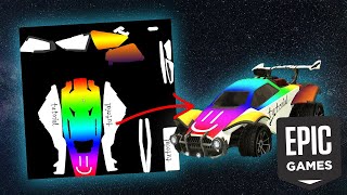 How to create CUSTOM MODDED DECALS in Rocket League! (Epic Games)