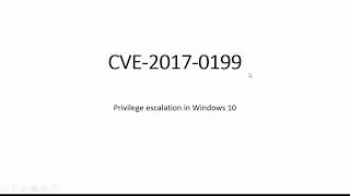 Hack Windows 10 CVE2017 0199