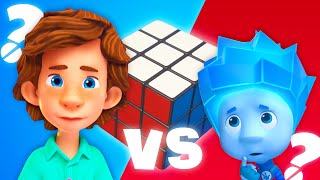 Tom Thomas vs. Nolik: Wer wird den Rubik's Cube meistern? | Die Fixies | Animation für Kinder