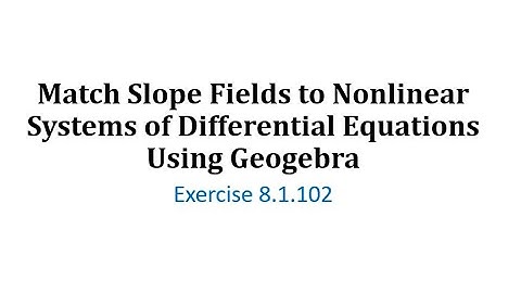 (8.1.102) Match Nonlinear Autonomous Systems ODEs to Vector Fields (Geogebra)