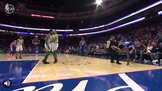 Marcus smart shoves Joel embiid to the floor and gets ejected after fight