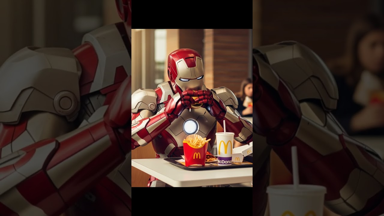 "Iron Crunch 🍔 | Iron Man Eats Burger ASMR (So Satisfying!)