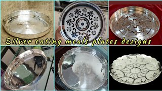 silver eating meals plates designs with weight //92.5silver plates collections /silver thali designs screenshot 3