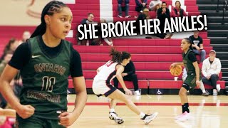 Freshmen Kaleena Smith Nasty Ankle Breaker in First game of the year!