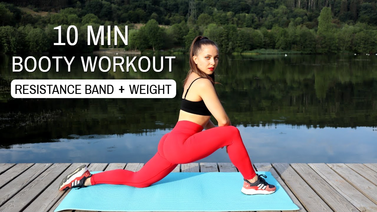 10 MIN BOOTY WORKOUT - Weight & Resistance Band / Build A Round And ...