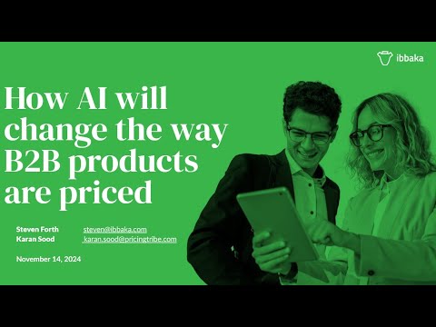 How will AI change the way B2B products are priced? - video from Ibbaka