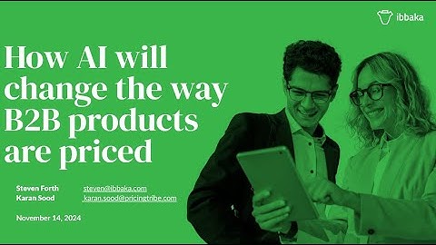 How will AI change the way B2B products are priced?