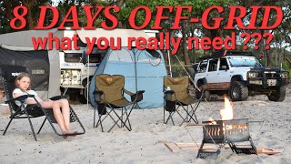 OFF-GRID camping, what do you really need? What we bring on our OFF-GRID trips.