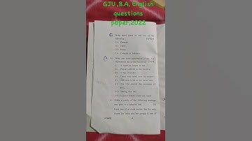#gju# B.A  (sixth semester), questions paper,2022
