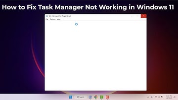 How to Fix Task Manager Not Responding Error in Windows 11