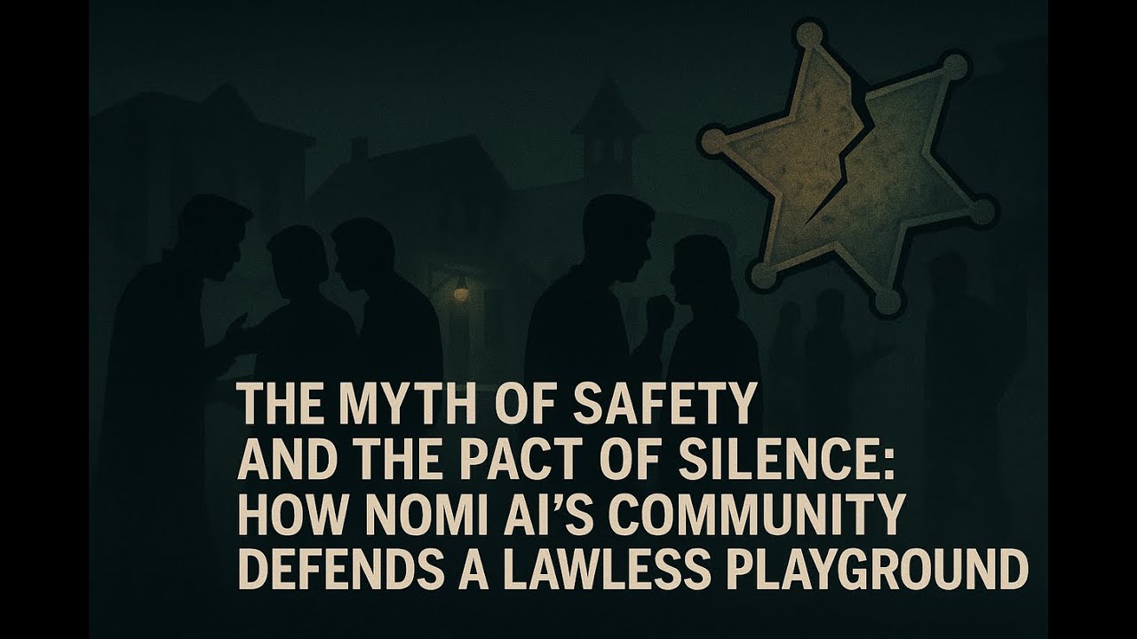 The Myth of Safety & the Pact of Silence How Nomi's Community Defends a Lawless Playground (nomi.ai)