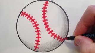 How to Draw a Baseball - Easy and Fast screenshot 5