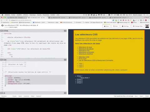 02 - Les sélecteurs CSS - Sélecteurs de CSS de base