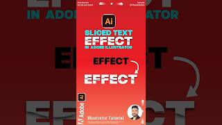 Adobe Illustrator 2026 | Sliced টেক্সট এফেক্ট ইন এডবি ইলাস্ট্রেটর #shorts #illustrator
