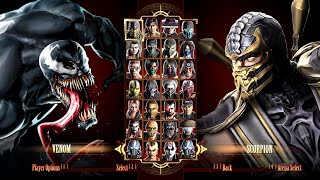 Mortal Kombat 9 - VENOM MOD & SCORPION - Expert Tag Ladder - Gameplay