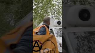 Van Driver crashes avoiding Just Stop Oil