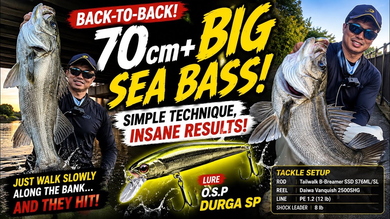 60UP & 70UP Sea Bass Back-to-Back! Simple Tectro Fishing with OSP Durga SP
