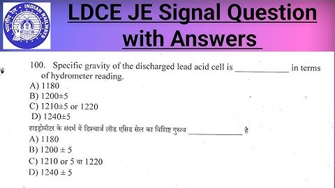 LDCE JE Signal 110 Questions with Answers |Departmental Exam Questions || S&T || PYQ Hindi & English