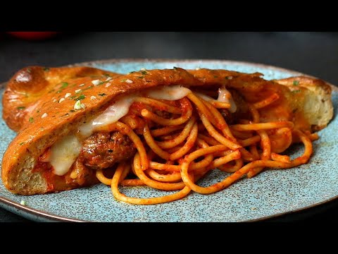 How To Make A Giant Spaghetti Meatball Calzone