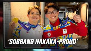 WATCH: Carlos Yulo celebrates younger brother Eldrew's Asian Games win | ABS-CBN News screenshot 5
