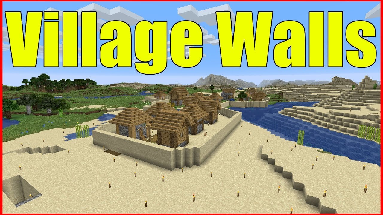 Minecraft Let's Play Village Walls YouTube
