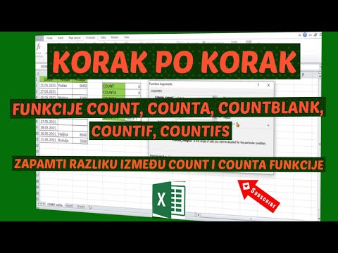 Zapamti razliku između COUNT i COUNTA FUNKCIJE - Funkcije COUNT, COUNTA, COUNTBLANK, COUNTIF(S)