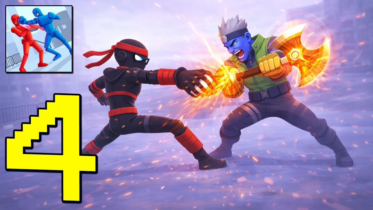 Stickman Ragdoll Fighter: Bash  - Gameplay Walkthrough Part 4 -Fighting Game 1vs1 (Android,iOS)