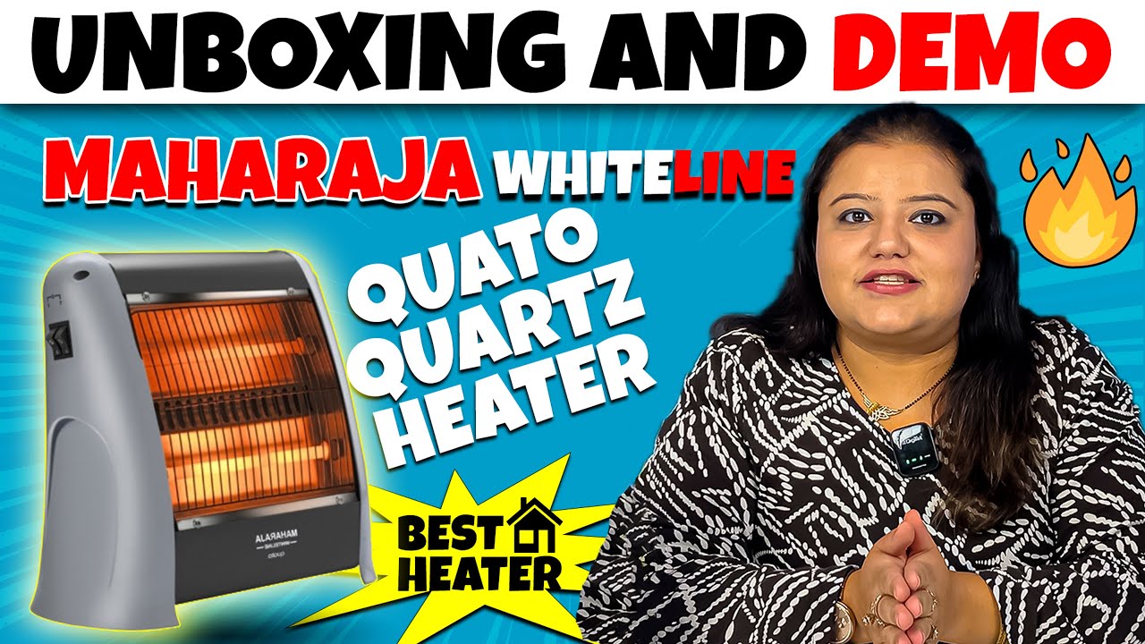 Maharaja Whiteline Quato Quartz Room Heater | Detailed Video | Unboxing u0026  Demo|Electronics by Raverz - YouTube