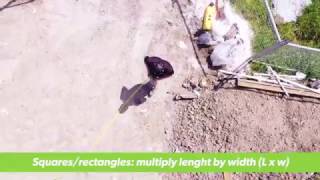 Measuring the area for your new lawn