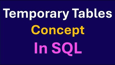 Concept of Temporary Table in SQL | #MeanlifeStudies #SQL #DataAnalysts