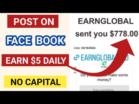 This website will pay you $5 (5k) for posting on your Facebook / how to make money online