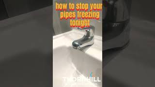 How to stop pipes from freezing