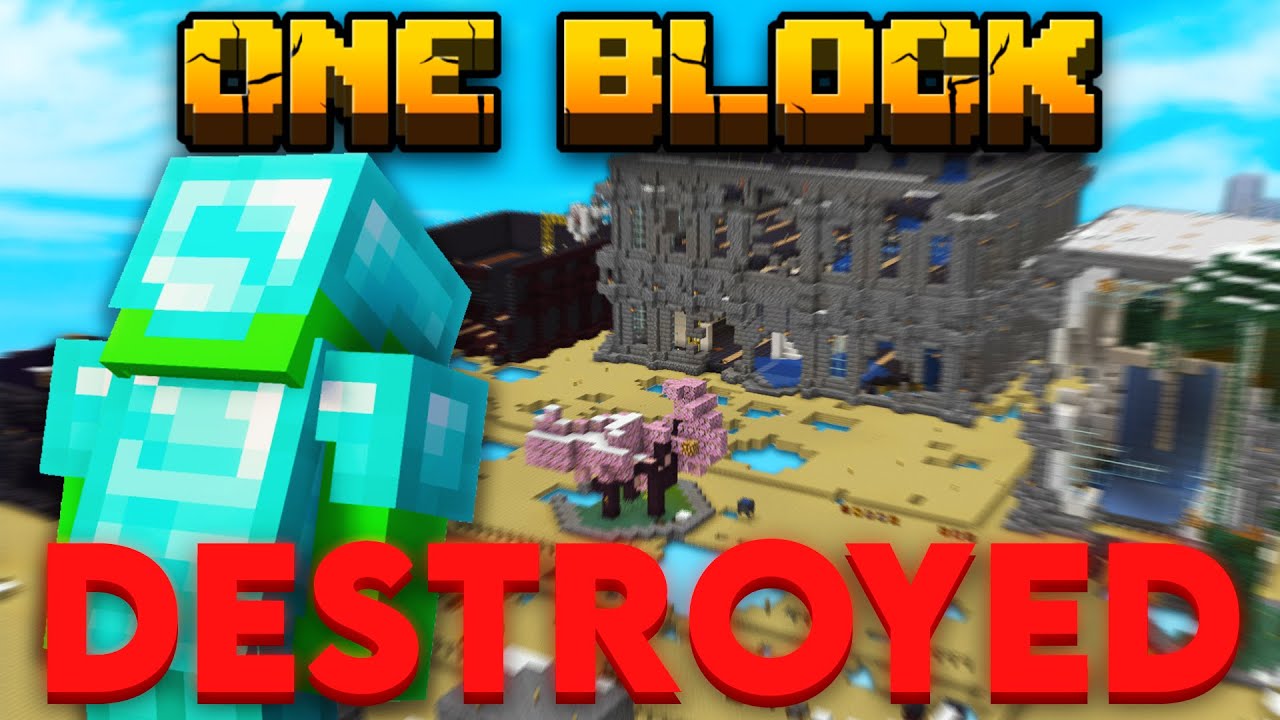 Minecraft OneBlock - My whole Island was BLOWN UP - YouTube