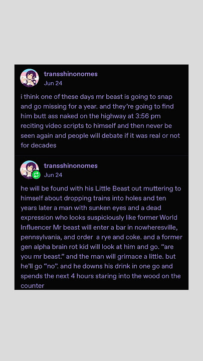 Mr Beast Tumblr Post 😌
