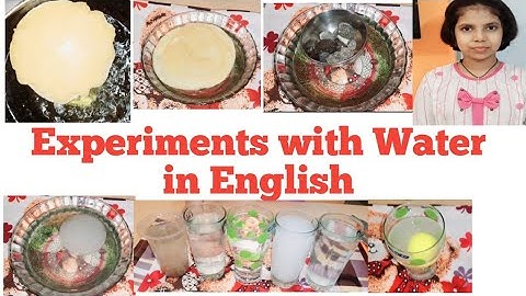 Experiments with Water explanation /NCERT  class 5  EVS /Chapter 7