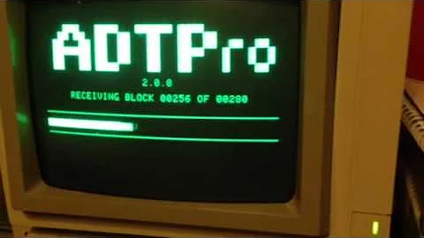 Apple ADTpro, using booted ADT to copy over ADT disk image