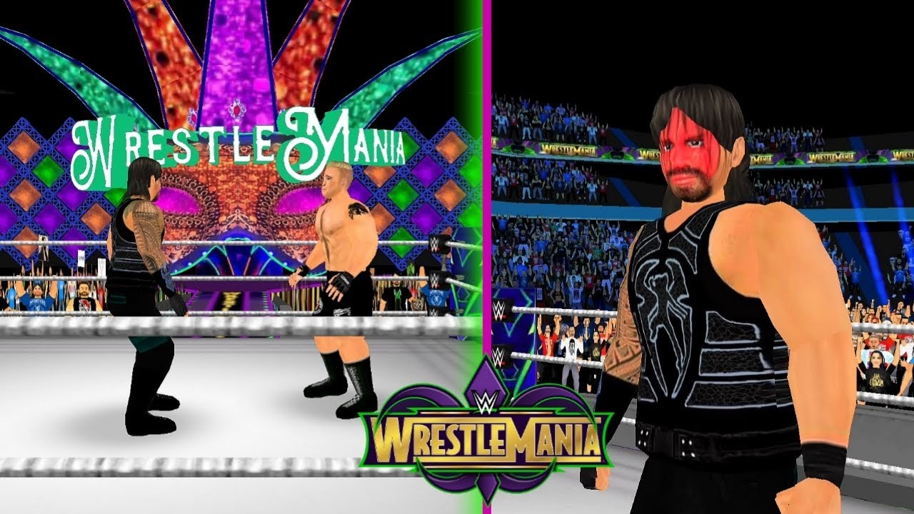 Recreations Of Brock Lesnar vs Roman Reigns Wrestle mania 34  WR3D