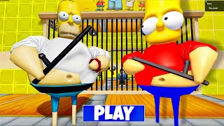 SIMPSONS Vs HOMER BARRY'S PRISON RUN! (OBBY)