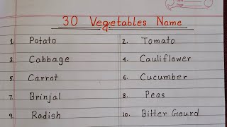 Details 30 Vegetables Name In English | Vegetables Name | Useful Vegetables Name In English News