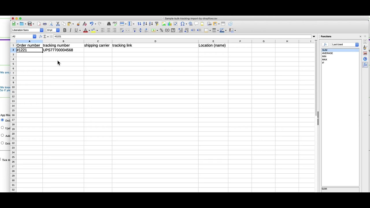 Shopify, How to Bulk Import Tracking Numbers using Excel or csv - YouTube