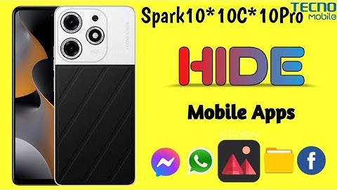 Tecno Spark 10/10C/10Pro Hide App | How to Hide App in Tecno Spark 10/10C/10Pro