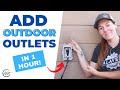 How To Add An Outdoor GFCI Outlet | Easy DIY In One Hour!