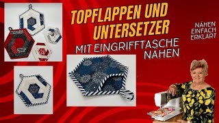 So kannst du einen schönen Topflappen und Untersetzer nähen ✂️ Tolle Geschenkidee!