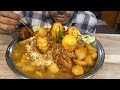 Best egg curry and alum dum with ricemukbang eating showmessy eating