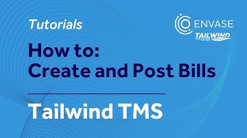 How to Create and Post Bills | Tailwind TMS Tutorials